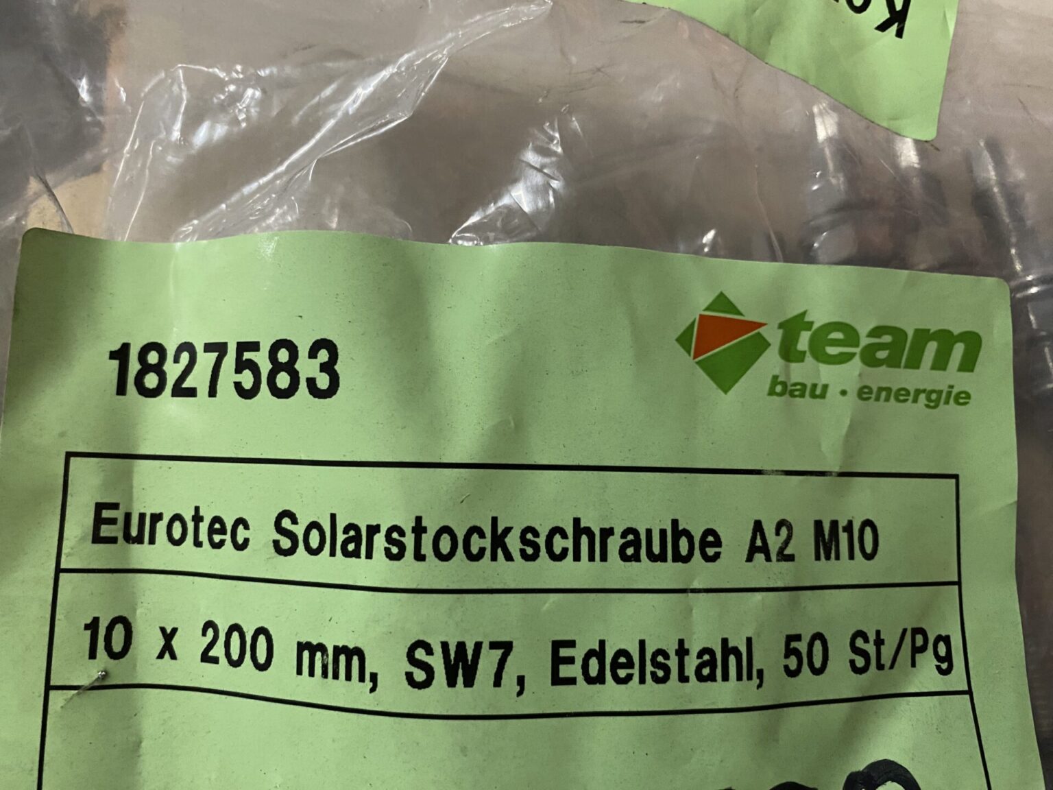 Stockschraube für Photovoltaik