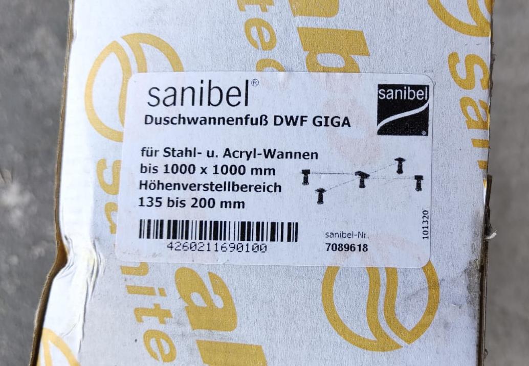 Duschwannenfuß DWF GIGA höhenverstellbar, für Acryl-/Stahlwannen, Montagegestell, Duschwannenrahmen