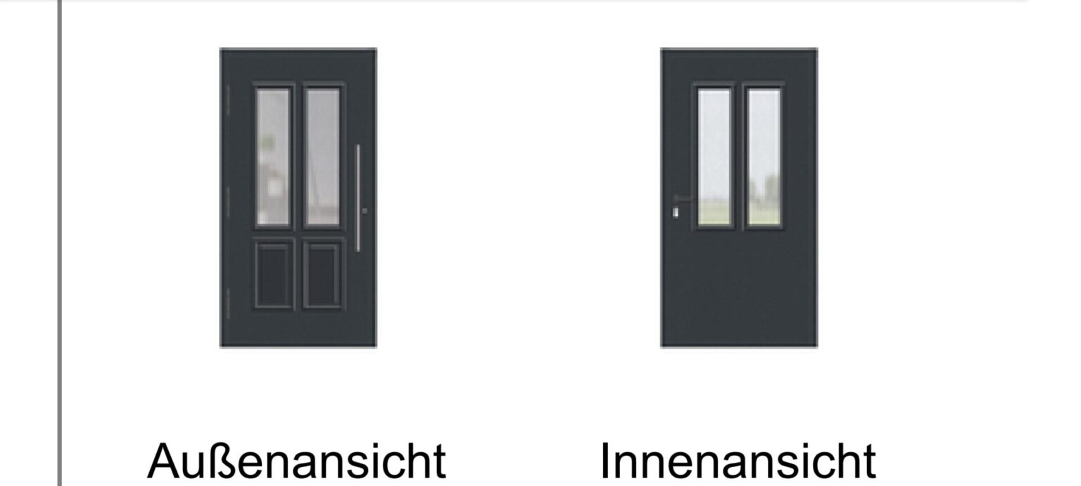 Haustür Schüco-Profil Aluminium