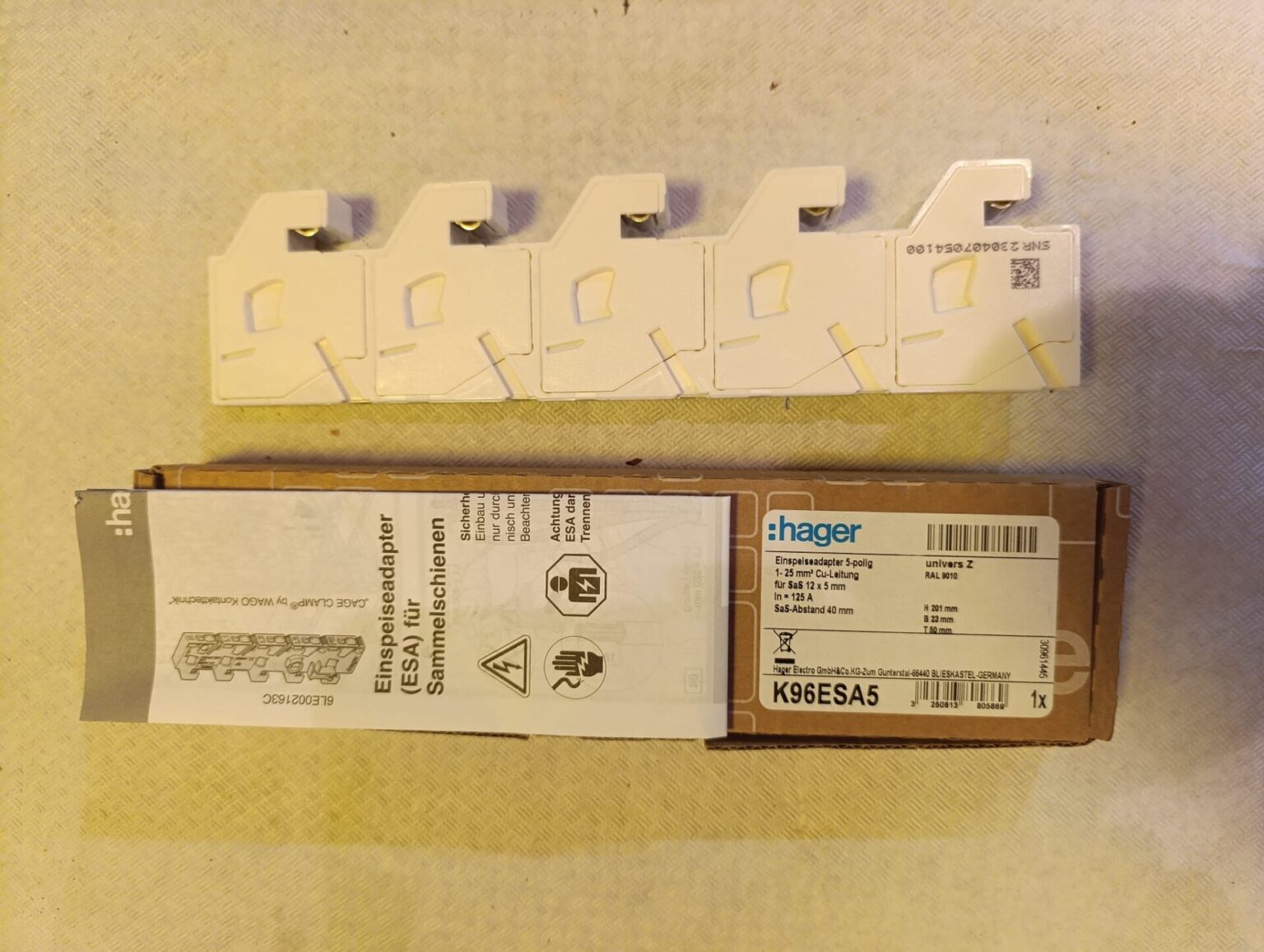 Hager Einspeiseadapter 5-polig