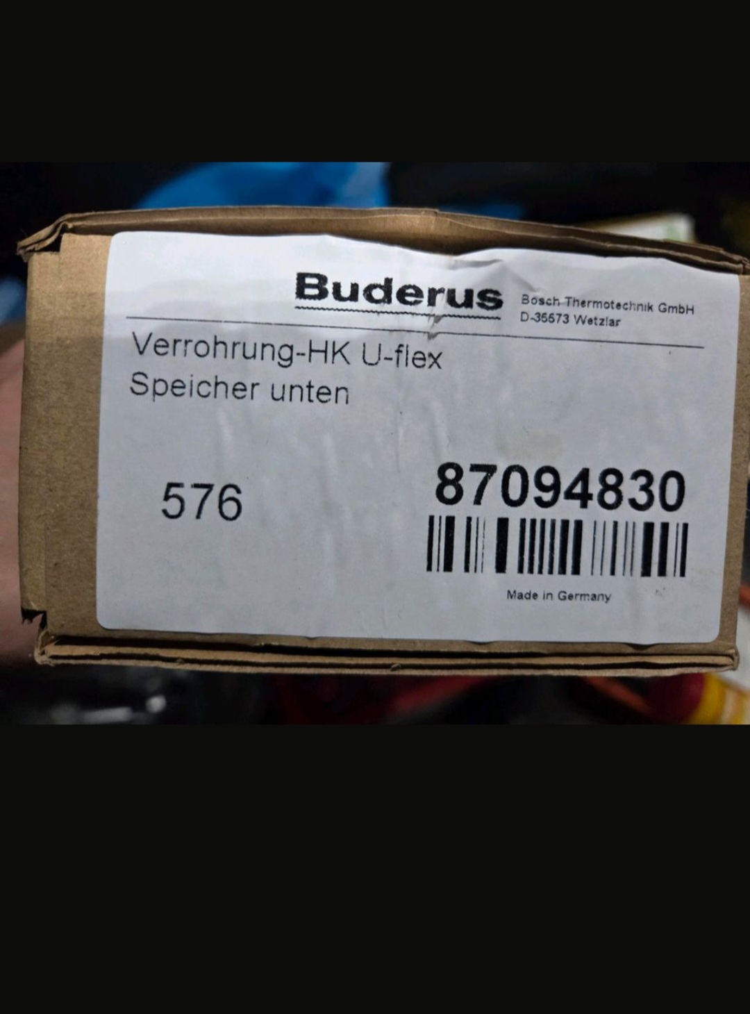 Verschieden Buderus Materialien