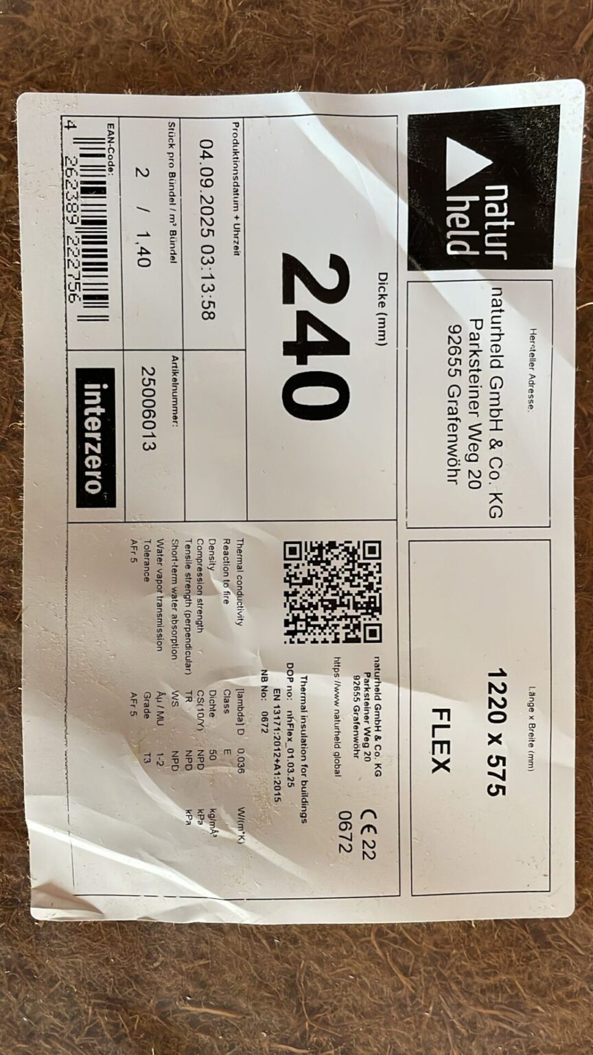 Holzwolle Dämmung 24 Pakete entspricht ungefähr 34m2 abzugeben, stärke 240mm