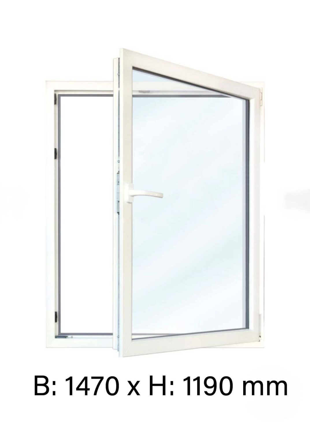 2x Fenster inklusive Rahmen B: 1470 x H: 1190 mm