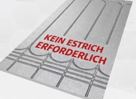 Fußbodenheizung 0,72 m² – kein Estrich – 30mm – 16er Rohr 500kPa Trockenbau