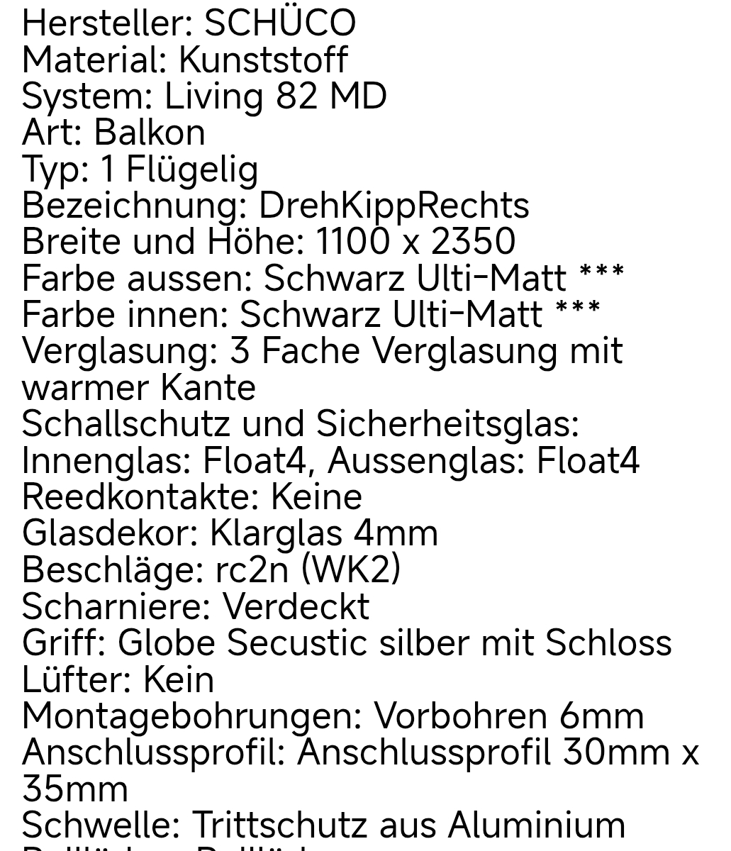 Schüco Balkontür