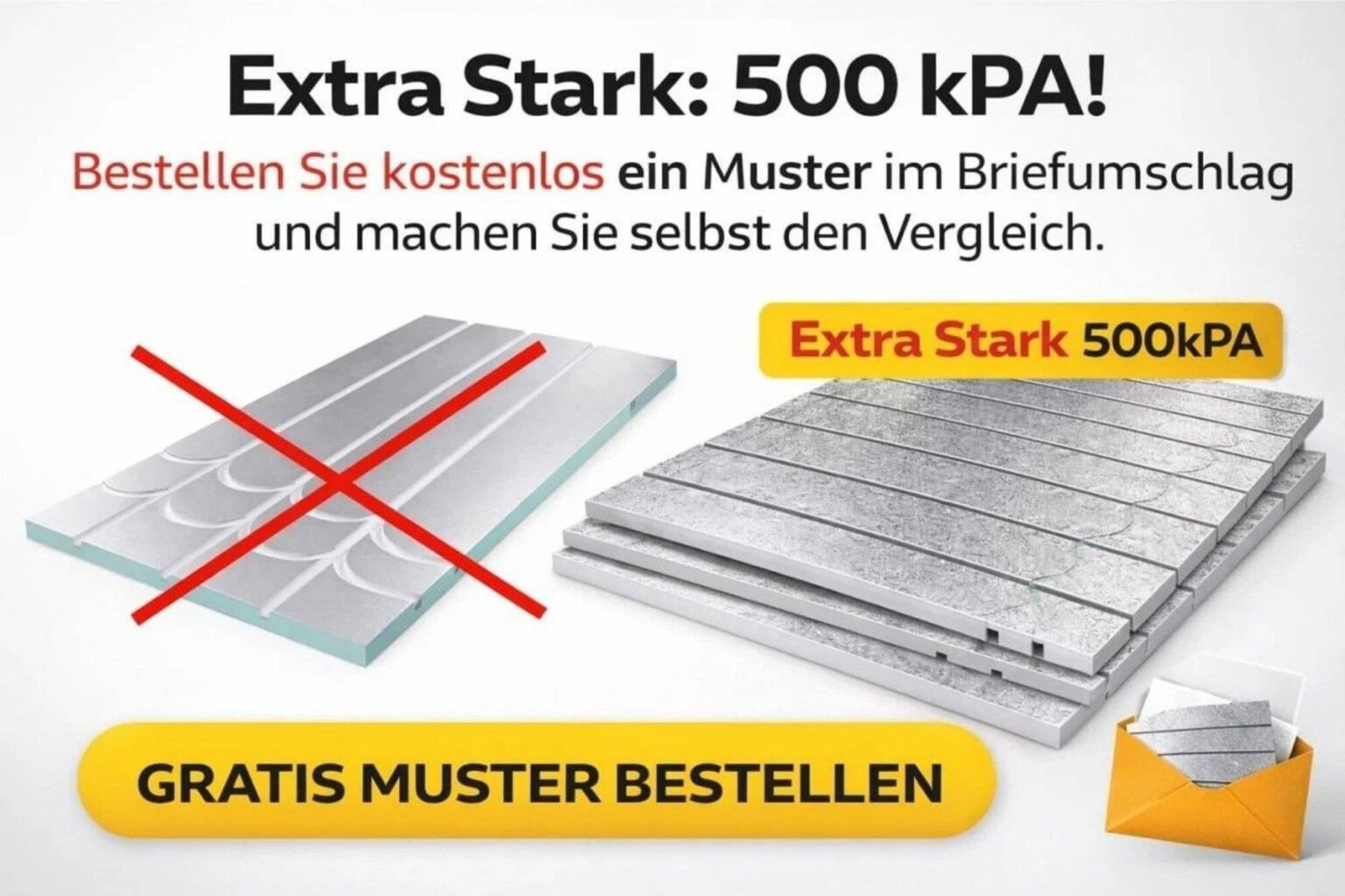 SET Fußbodenheizung Komplettsystem mit XPS Dämmplatten Heizrohr Kein Estrich