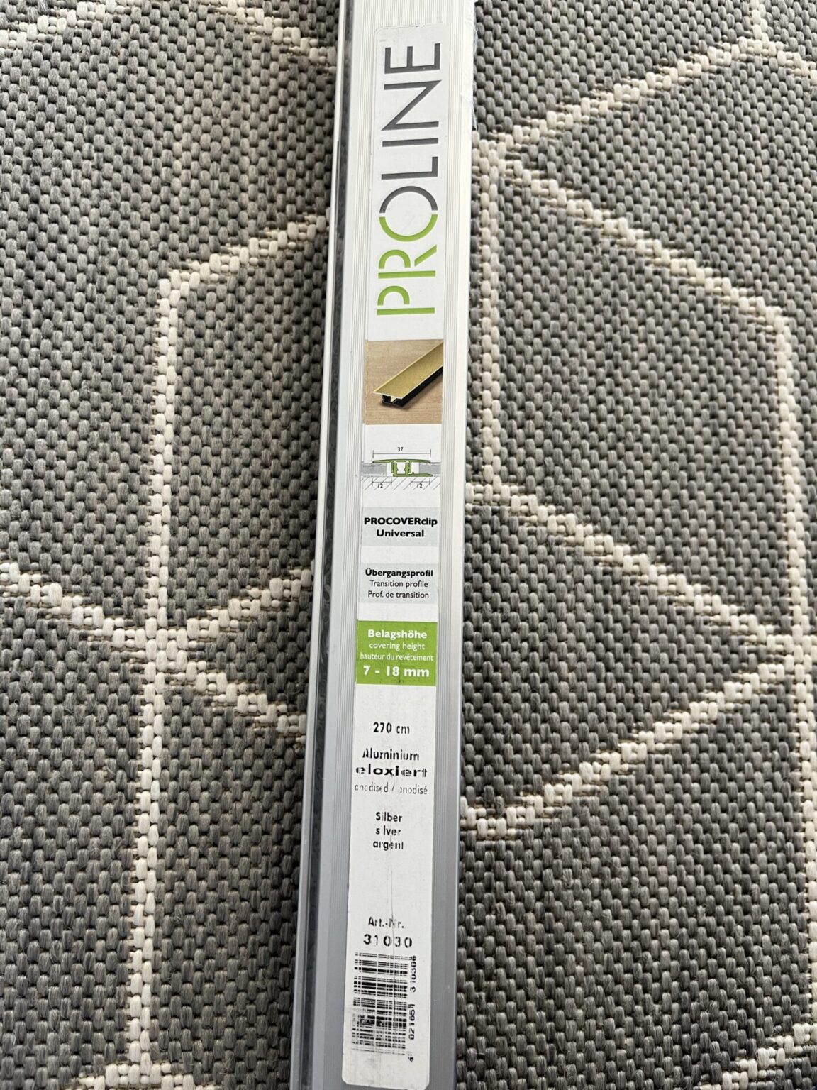 Übergangsprofil PROLINE PROCOVERclip Universal, 270cm
