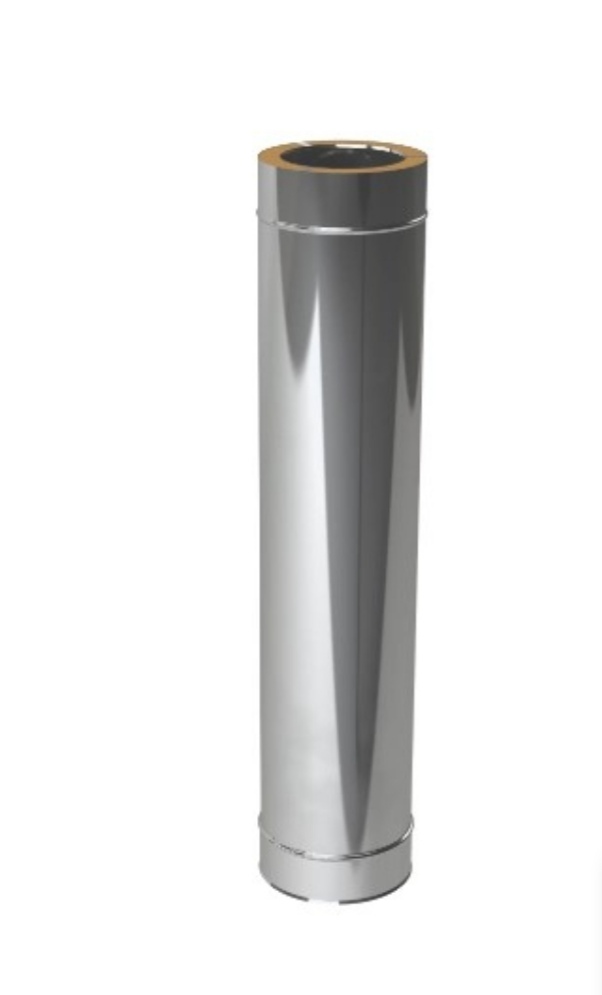 Doppelwandiges Edelstahlrohr 1m 150 mm Durchmesser innen