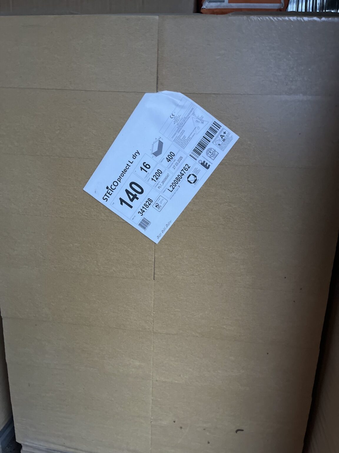 5 Paletten Steico Holzfaser L Dry 140, 1200×400