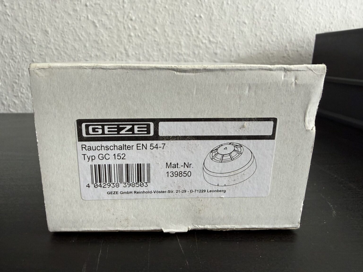 GEZE Rauchschalter EN 54-7 Typ GC 152