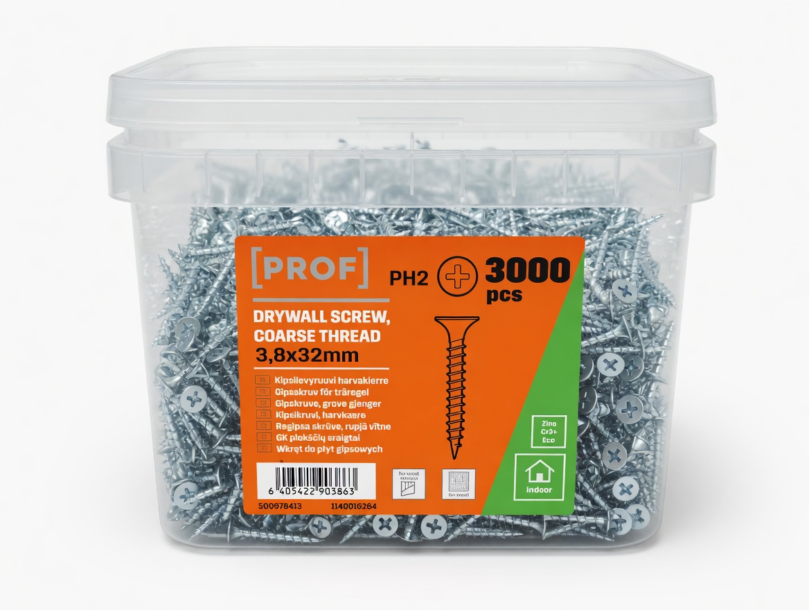 ✅ **Neue PROF Gipskartonschrauben 3,8x32mm Grobgewinde PROF – nur 7,50€ pro Eimer!