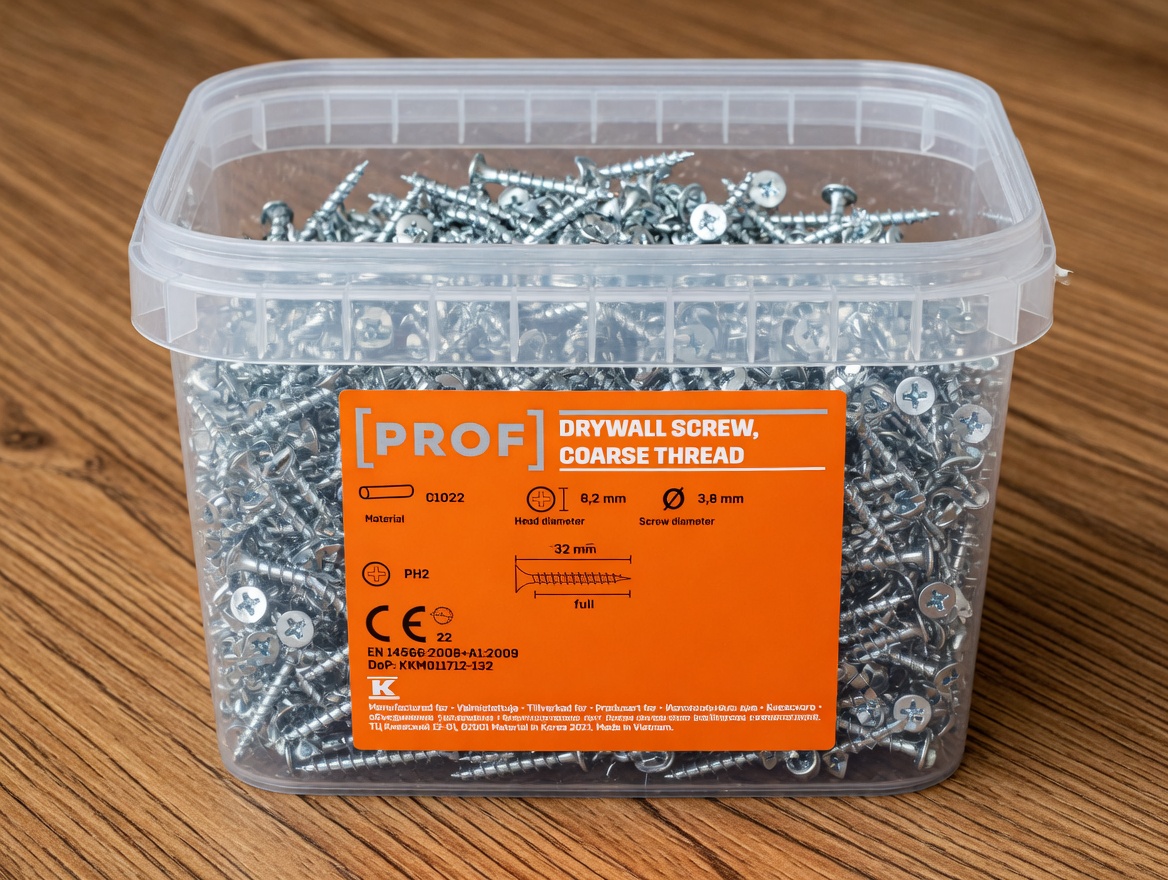 ✅ **Neue PROF Gipskartonschrauben 3,8x32mm Grobgewinde PROF – nur 7,50€ pro Eimer!