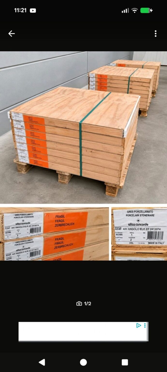 Atlas Concorde Feinsteinzeugfliesen 90 x 90cm 81 Stück 65,61 m2 m