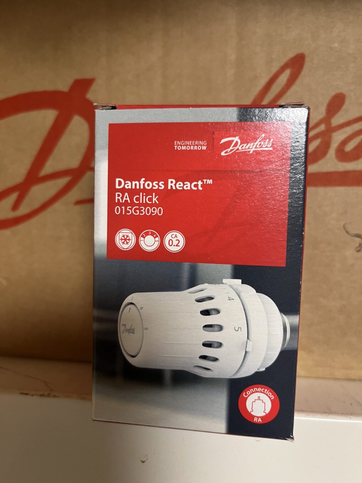 Thermostatkopf,Danfoss React, RA click 015G3090
