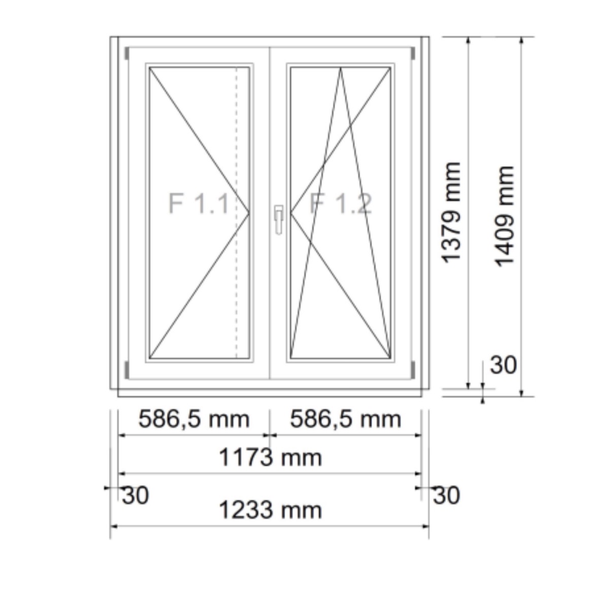 Schüco Zweiflügeliges Fenster