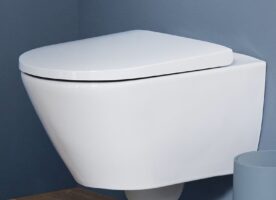 Duravit D-Neo Wand-WC-Set Rimless, Tiefspüler, mit Durafix