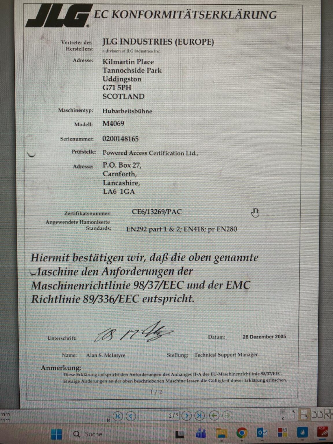 Hebebühne JLG