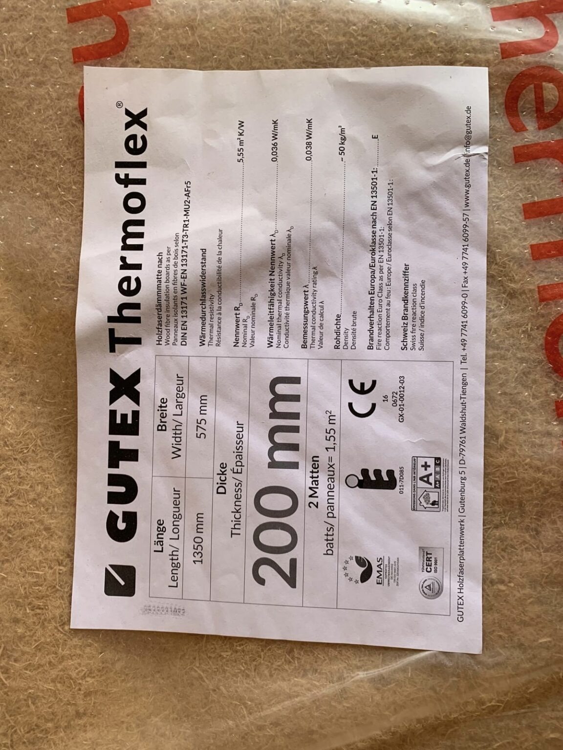Gutex Thermoflex 200mm