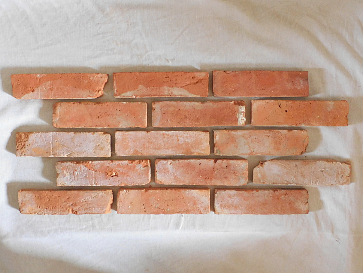 retro Ziegel Riemchen Wand Verblender echt alte Backsteine Klinker used look Loft Style