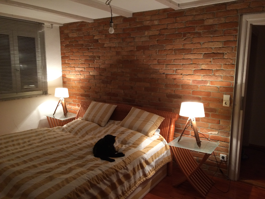 retro Ziegel Riemchen Wand Verblender echt alte Backsteine Klinker used look Loft Style