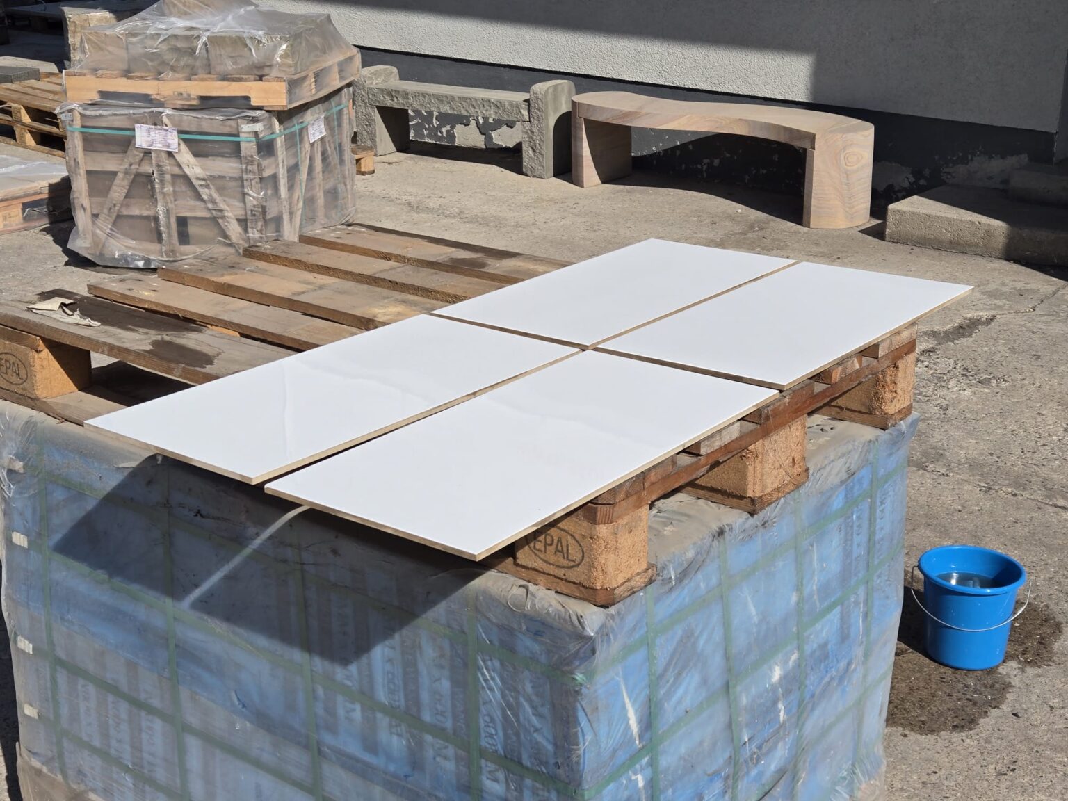 Keramik Wandfliese White Glossy 60x30x0,9 cm