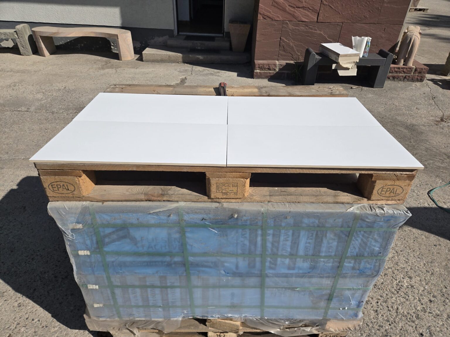 Keramik Wandfliese Satin White 60x30x0,9 cm