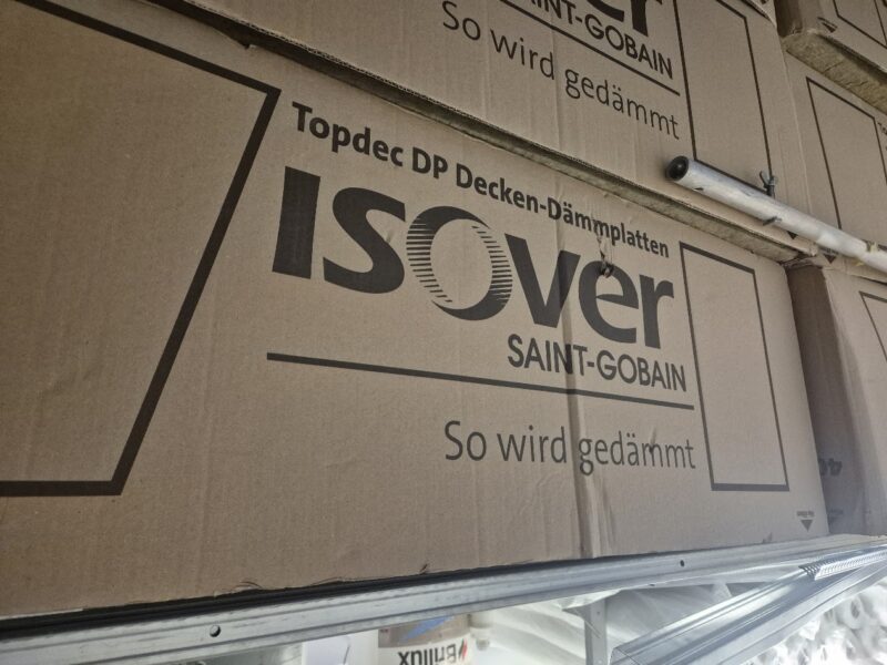 Isover Topdec Smartline WLS-035 Deckendämmplatte – 1244 x 619 mm struktur