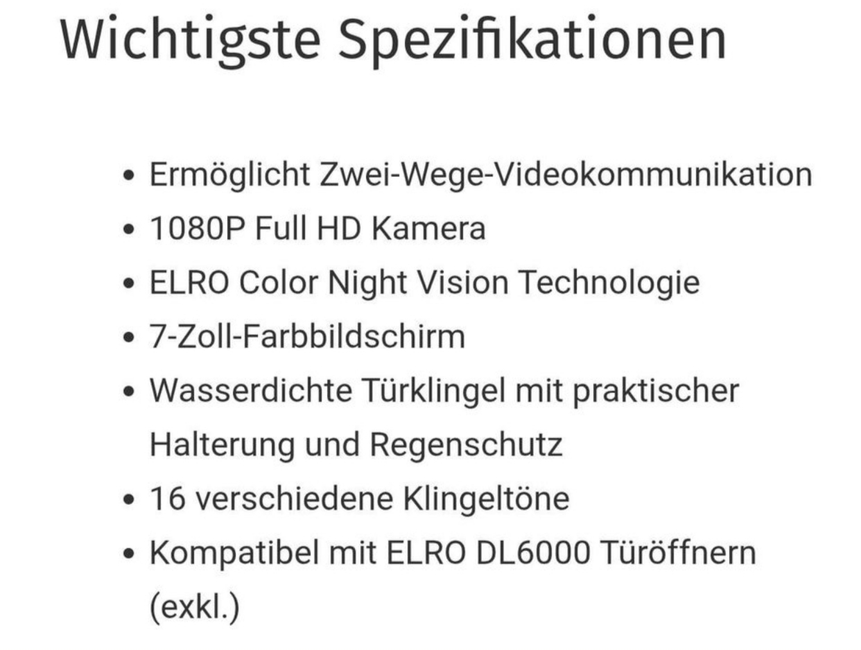 Elro Video Door Intercom