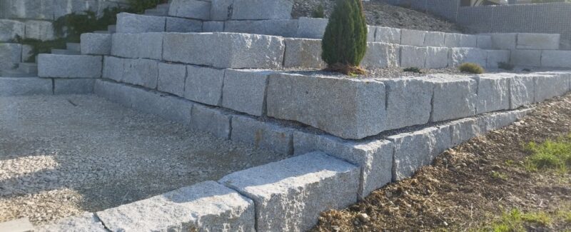 Neue graue Granit Quadersteine 23 T. 40x40x60-120 auf Paletten