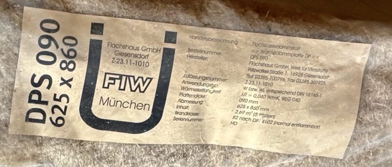Flachshaus DPS 090 ökologische Flachsfaserdämmplatte