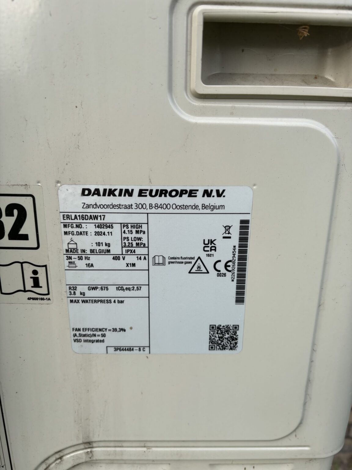 Daikin Wärmepump inkl Innenteil. ERLA16DAW17 u EBBX16DF9W