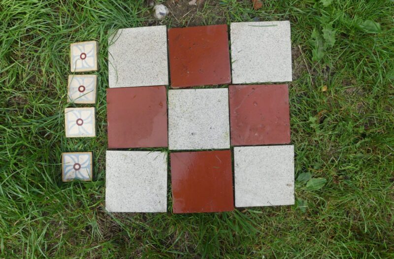 Steingut Bodenfliesen rot