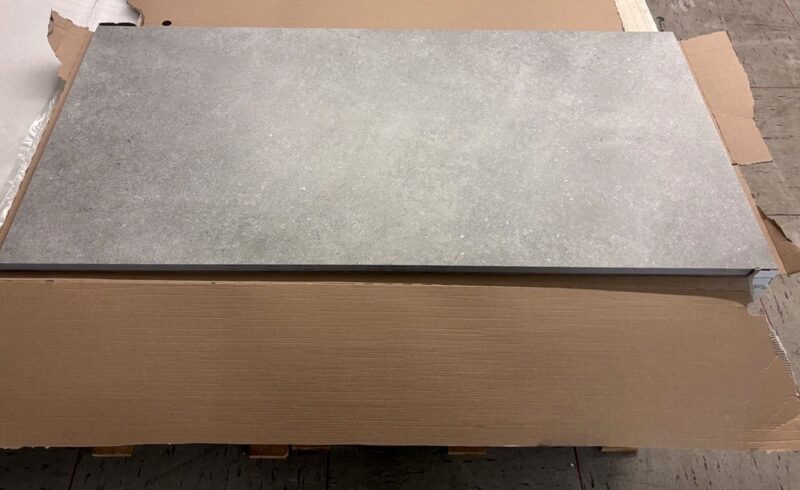 Bodenfliese Feinsteinzeug 60×120 cm Grau Steinoptik R9