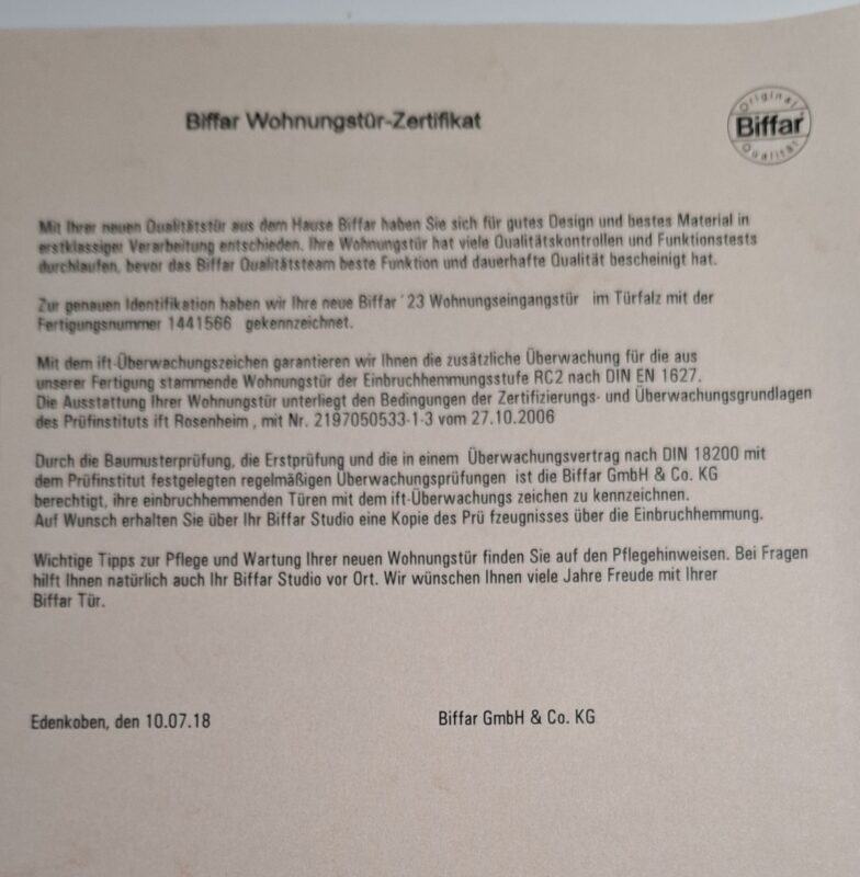 Wohnungseingangstüre