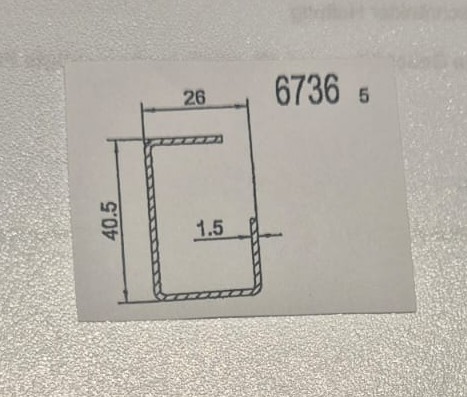 Eisen  6736 für Gealan-Profile